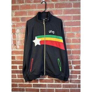 LRG Lifted Research Group Full Zip Rasta Jamaica Track Jacket Adult XL